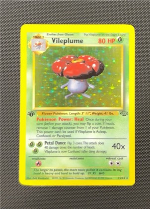 Vileplume (15), graded 9.5