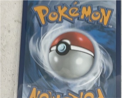 Pokemon Card Back, graded 6.0