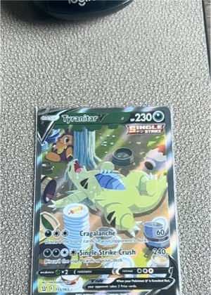 Tyranitar V (Alternate Full Art), graded 8.0