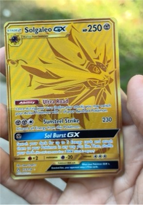 Solgaleo GX (Secret Rare), graded 3.5