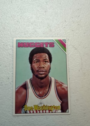 1975-76 Topps Don Washington, graded 6.5