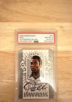 2008 Sportkings Series B Pelé Auto Silver, graded 8.5
