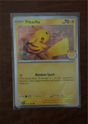 Pikachu - 051/162 (Cosmo Holo), graded 9.5