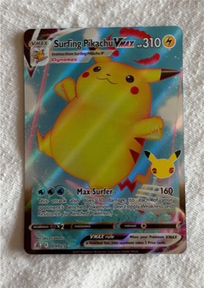 Surfing Pikachu VMAX, graded 9.0