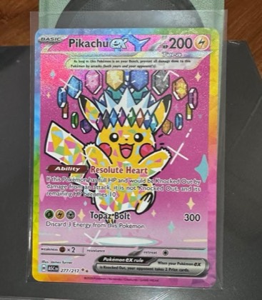 Pikachu ex, graded 8.5