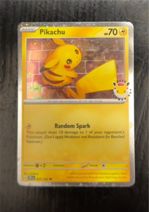 Pikachu - 051/162 (Cosmo Holo), graded 9.5