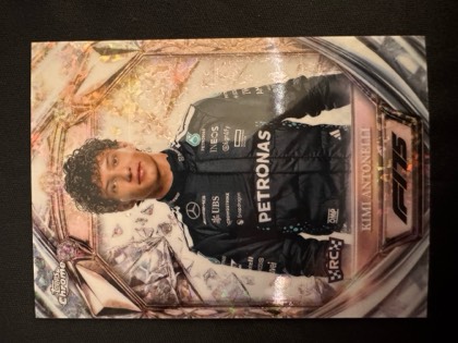 2025 Topps Chrome Formula 1 Kimi Antonelli 75th Anniversary Diamond #D75-8, graded 9.0