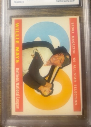 Willie Mays graded 6 & below