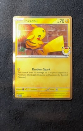 Pikachu - 051/162 (Cosmo Holo), graded 9.5