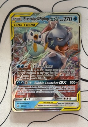 Blastoise & Piplup GX, graded 8.5