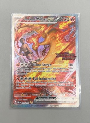 Team Rocket's Moltres ex, graded 9.0