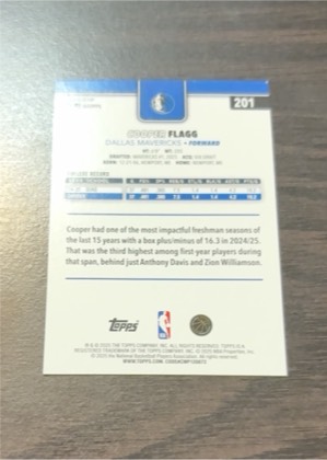 Cooper Flagg, graded 7.5