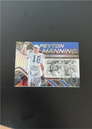Peyton Manning Indianapolis Colts Autographed 2020 Panini Spectra Tribute Super Bowl XLI Champion #T-PM2, graded 7.0