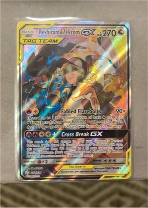 Reshiram & Zekrom GX, graded 9.0
