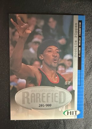 2001 Sage Hit Rarefied Scottie Pippen #R21, graded 4.5