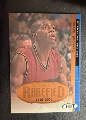 2000 SAGE HIT #34 Desmond Mason (Autograph R18), graded 5.0