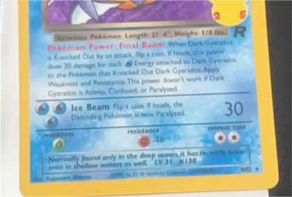 Dark Gyarados, graded 9.0