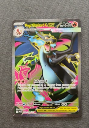 Mega Charizard X ex, graded 8.0