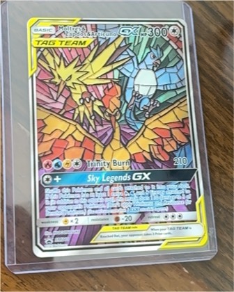 Moltres & Zapdos & Articuno GX, graded 8.0