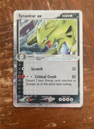 Tyranitar ex (Holo), graded 4.5