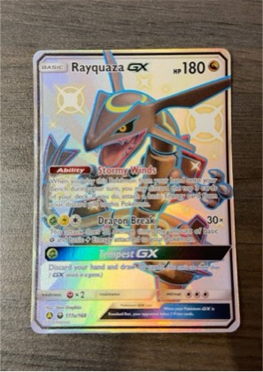 Rayquaza GX - 177a/168, graded 3.5