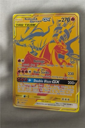 Reshiram & Charizard GX, graded 7.5