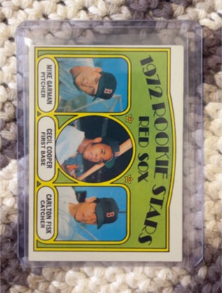 Mike Garman / Cecil Cooper / Carlton Fisk graded 8.5