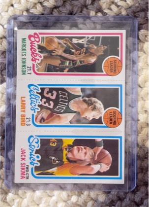 Larry Bird / Marques Johnson / Jack Sikma, graded 6.5