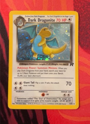 Dark Dragonite, graded 7.5