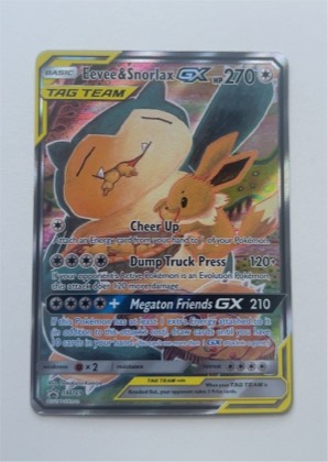 Eevee & Snorlax GX, graded 9.0