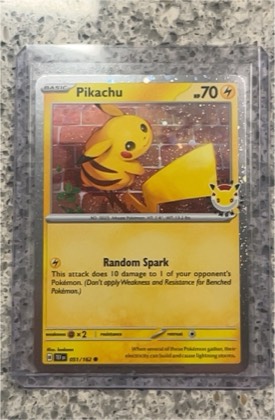 Pikachu - 051/162 (Cosmo Holo), graded 9.5