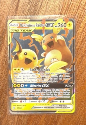 Raichu & Alolan Raichu GX, graded 9.5