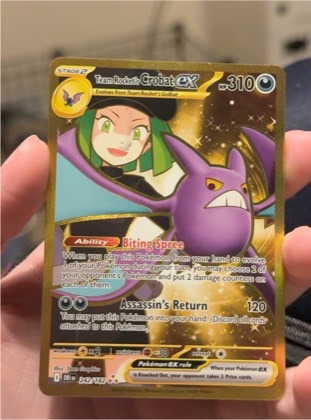 Team Rocket's Crobat ex - 242/182 graded 6 & below