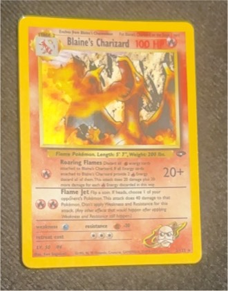 Blaine's Charizard, graded 8.5