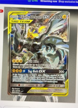 Pikachu & Zekrom GX, graded 9.5