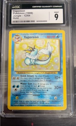 Vaporeon (12), graded 9.5