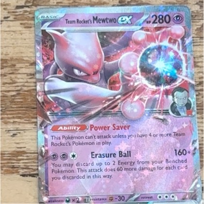 Team Rocket's Mewtwo ex, graded 8.0