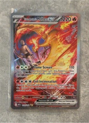 Team Rocket's Moltres ex, graded 9.5