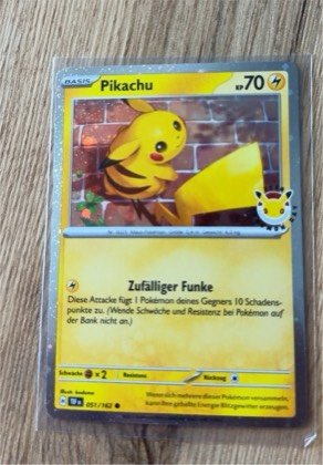 Pikachu - 051/162 (Cosmo Holo), graded 2.5