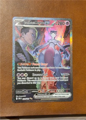 Team Rocket's Mewtwo ex, graded 7.5