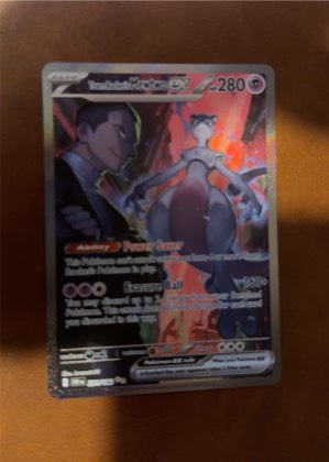 Team Rocket's Mewtwo ex, graded 5.5