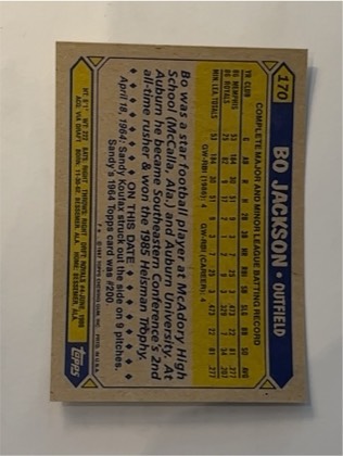 Bo Jackson, graded 9.5