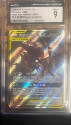 Umbreon & Darkrai GX - SM241, graded 9.5
