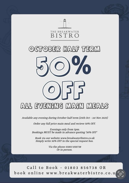 50% Off Main Meals