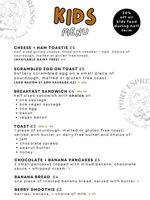 20% off all kids food
