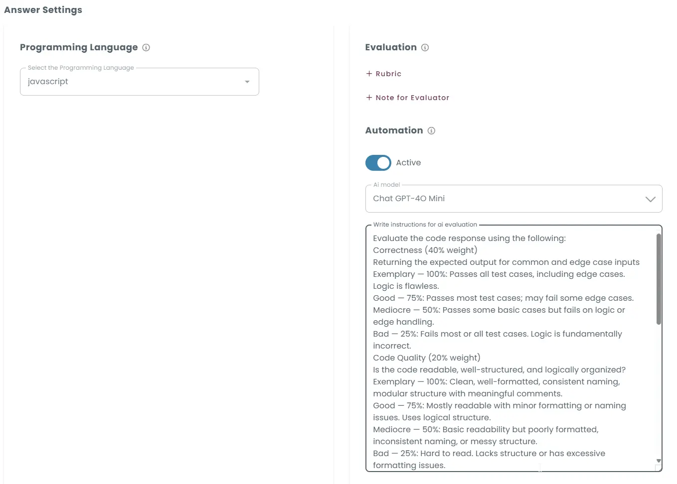 TestInvite features AI evaluation for deeper insight.