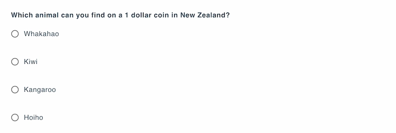 Sample multiple-choice question