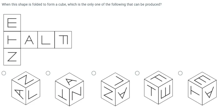 Example of a visual question with embedded image