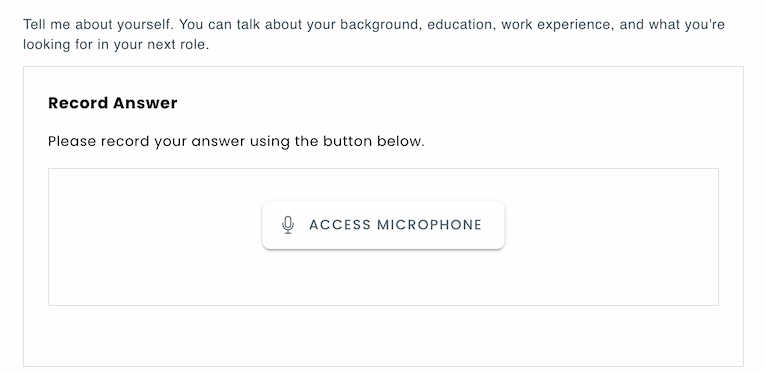 Sample speaking question