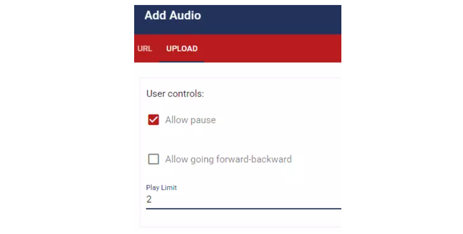 Adjusting the settings for the audio records added to the items via the admin panel.